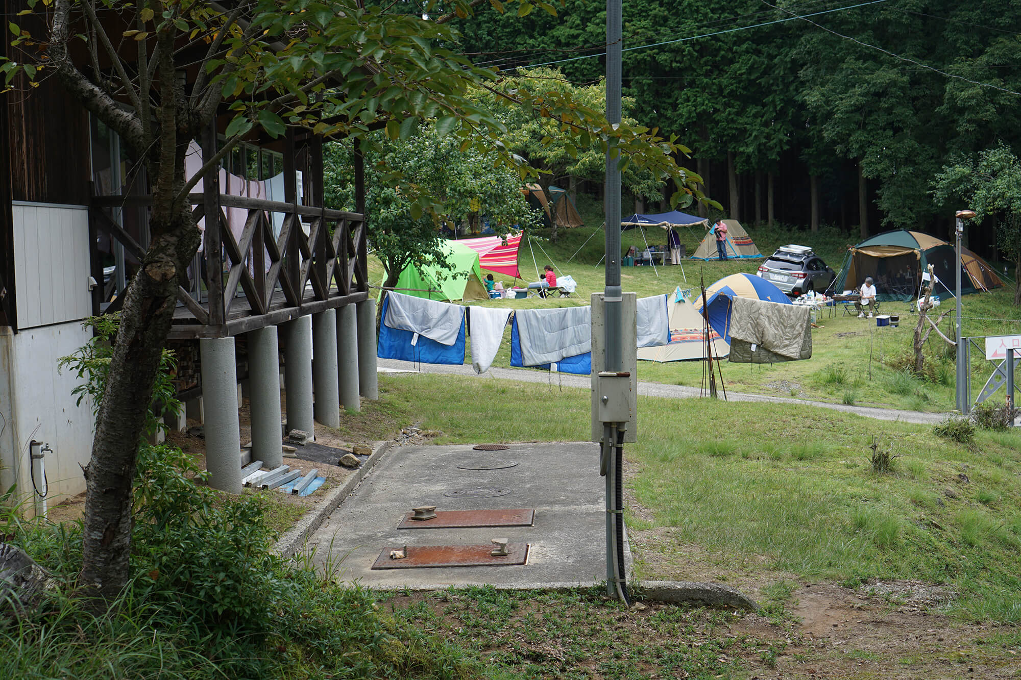 管理棟横の景色